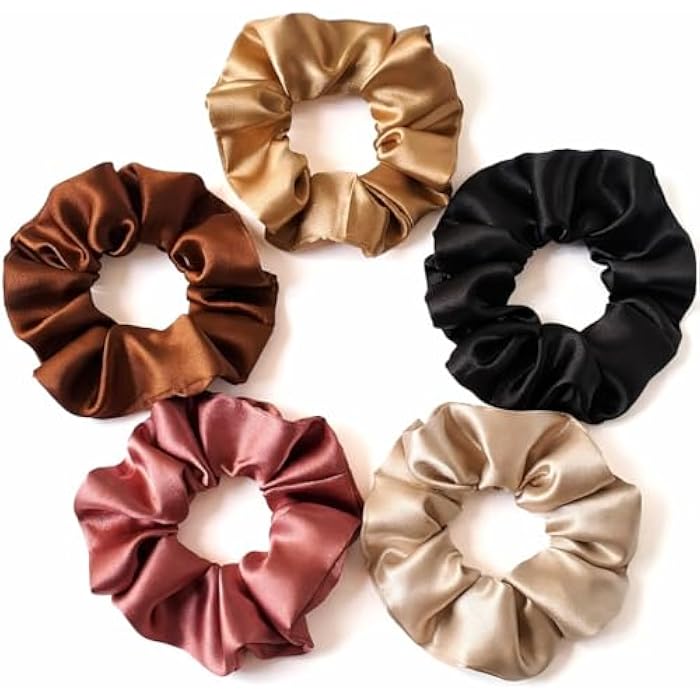 ZOZY 1 Piece Satin Hair Scrunchie – Soft Elastic Hair Tie for Women & Girls, Gentle on Hair, Everyday Accessory, Assorted Colors - Image 1
